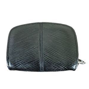 Louis Vuitton Black Epi Leather Demi Lune Zippy Coin Purse Authenticated W/ COA